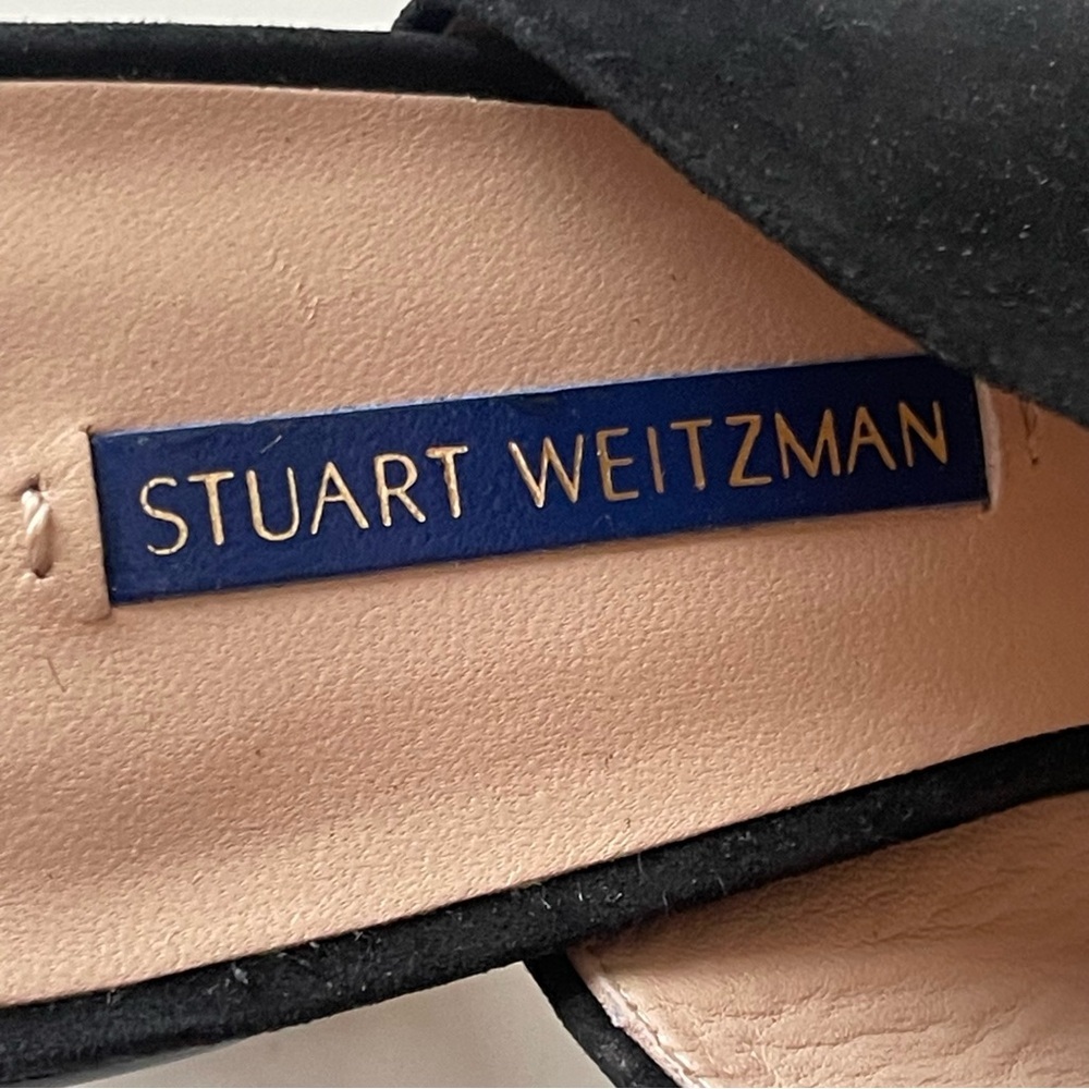 STUART WEITZMAN slip on heels size 8.5 Black - Picture 7 of 10